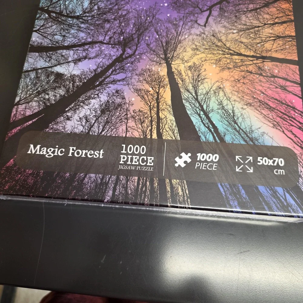 Magic Forest 1000 Piece Jigsaw Puzzle Forest Trees Sky Landscape Multi Color New